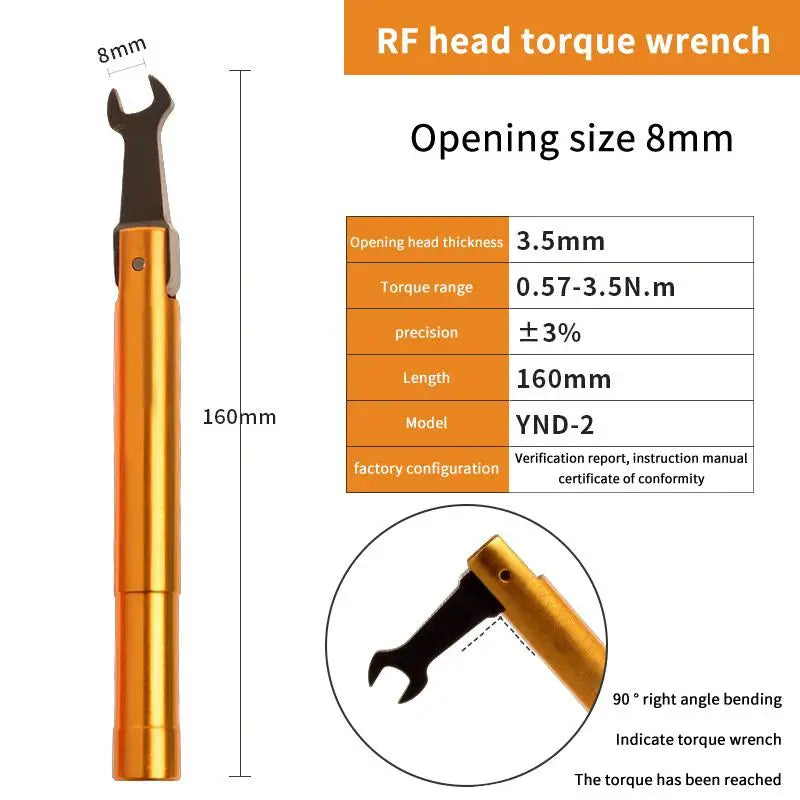 High Precision RF Connector Torque Wrench – Portable Telecom Tool RF Connector Wrench Nixie A2