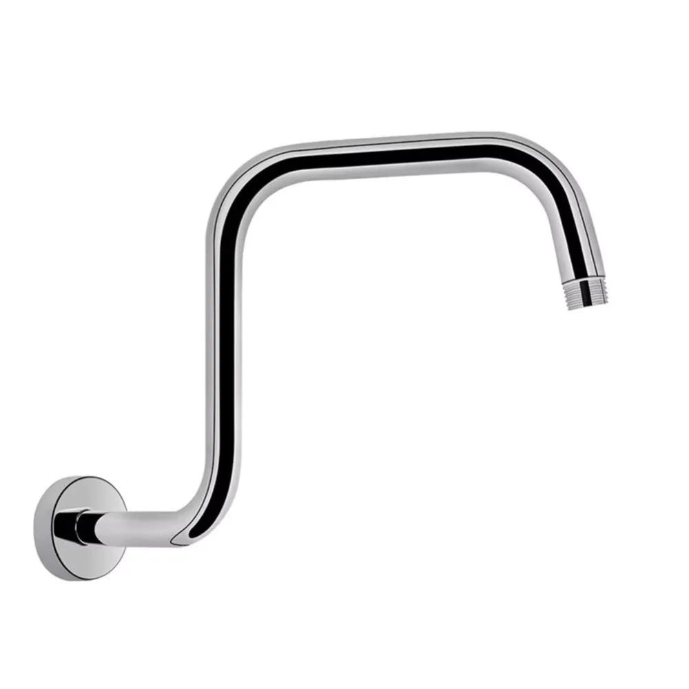 Wall Mounted Stainless Steel Shower Head Bracket & Arm | Silver/Black