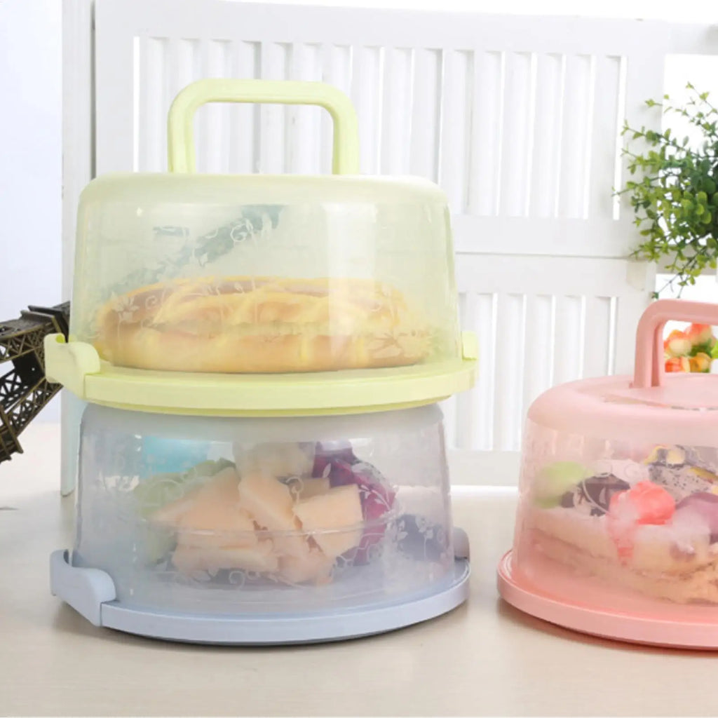 Transparent Dome Cake Carrier with Airtight Lid & Handle Cake Carrier Nixie