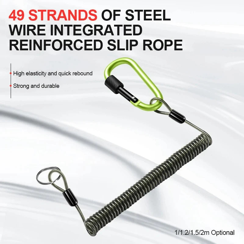 Telescopic Elastic Safety Lanyard – Anti-Lost Spring Key Ring Rope Safety Lanyard Nixie