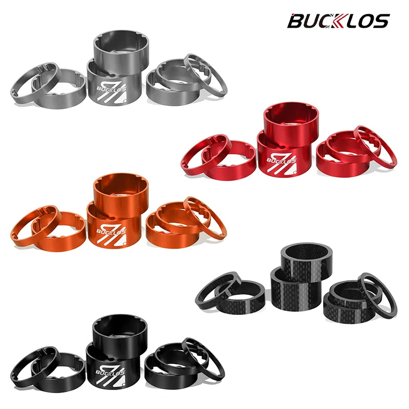 BUCKLOS 11PCS Bike Headset Spacers 28.6mm 1-1/8" MTB Aluminum Bike Headset Spacers Nixie