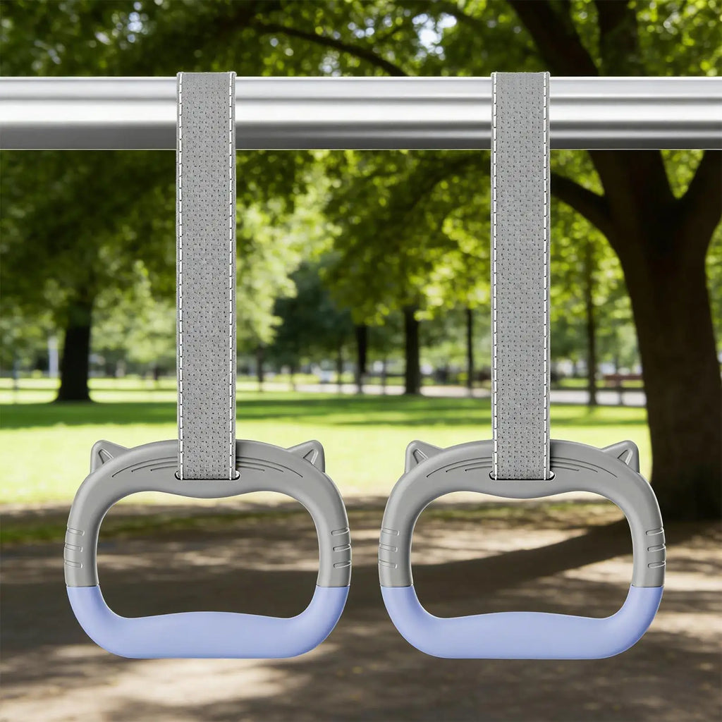 Kids Gymnastics Rings 440 lbs – Adjustable Straps & Pull-Up Bar Kids Gymnastics Rings Nixie