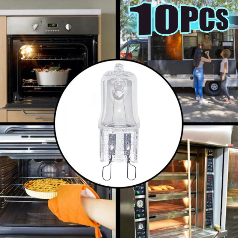 10Pcs G9 Halogen Oven Light Bulbs 20W 25W 40W 60W High Temp Halogen Light Bulbs Nixie
