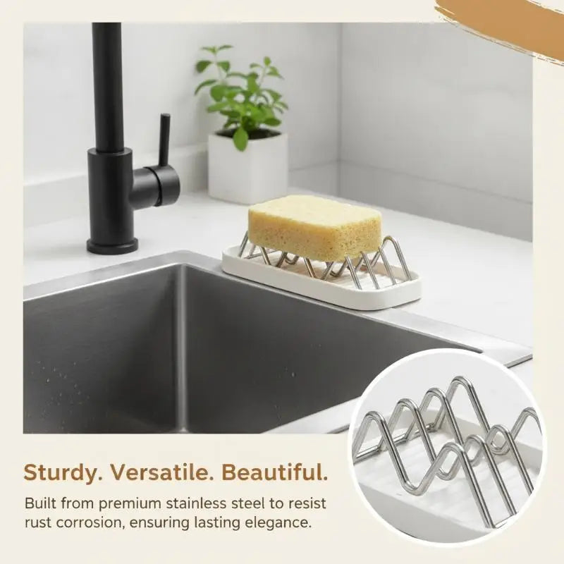 Self-Draining Soap Holder – Rustproof Stainless Steel, No Drill Soap Dish Holder Nixie