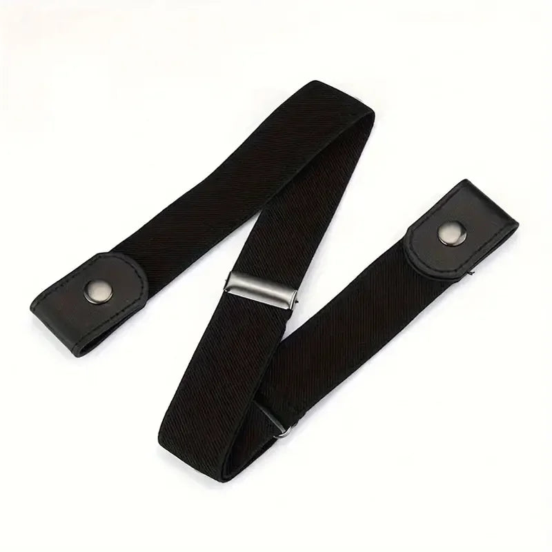 Traceless Invisible Elastic Belt – Unisex for Jeans & Pants Elastic Belt Nixie black