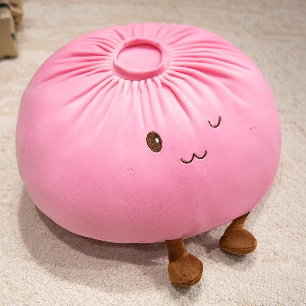 Steamed Bun Dumpling Plush Pillow – Soft Kawaii Stuffed Toy Plush Stuffed Pillow Nixie Pink