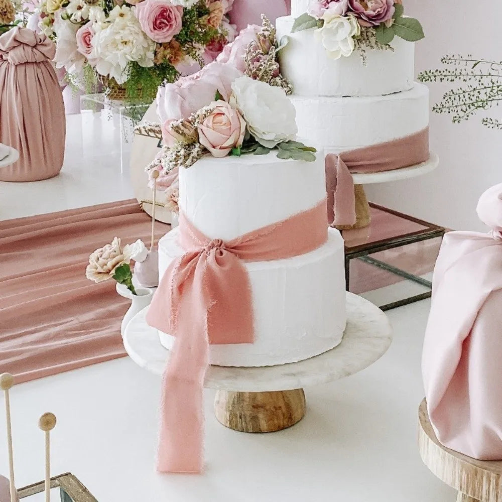 3 Rolls Fringe Chiffon Ribbon 5m – DIY Wedding Craft Craft Ribbon Nixie