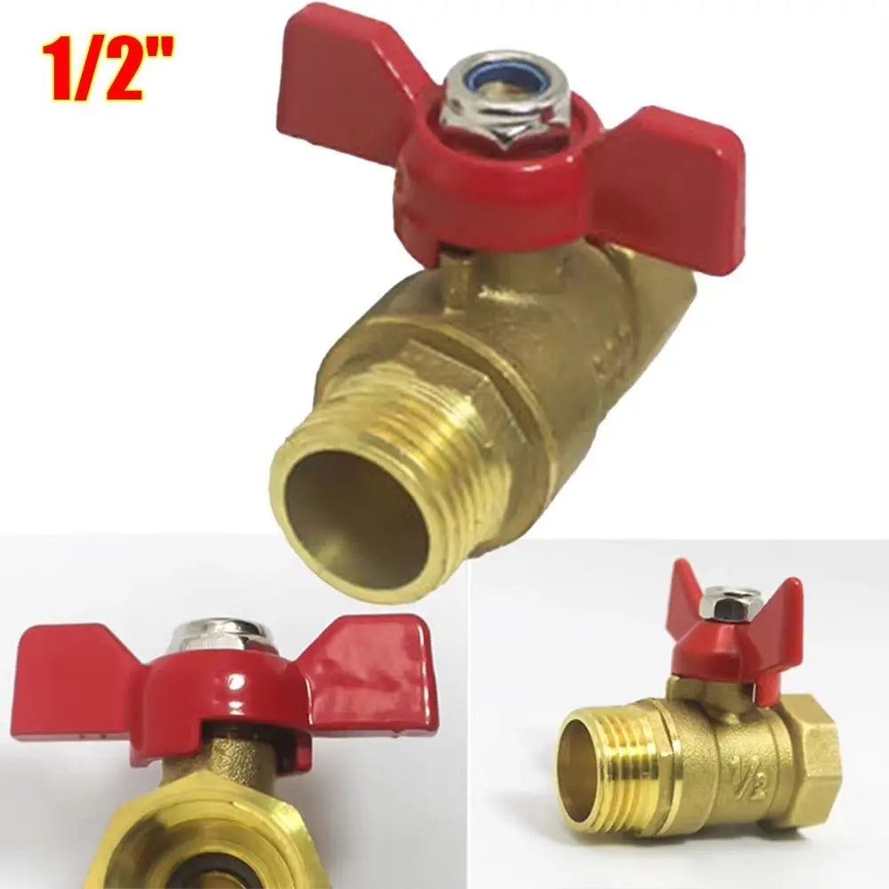 1/2" Brass Garden Hose Shut Off Ball Valve – Full Flow Brass Ball Valve Nixie