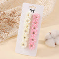 12Pcs Girls Flower Hair Clips Set with Rhinestones for Kids Kids Hair Clips Nixie Mix