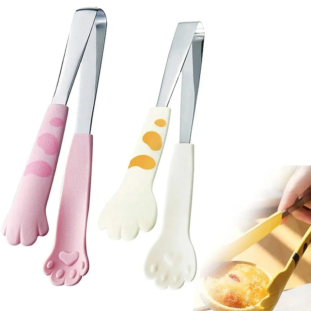Cat Paw Food Tongs – Stainless Steel Kitchen & BBQ Clip Kitchen Food Tongs Nixie