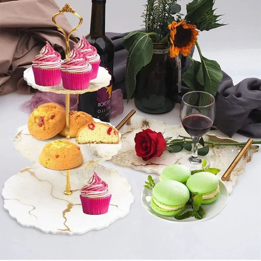 Crown Handle Tiered Cake Stand Hardware Set – Gold & Silver Cake Stand Hardware Nixie