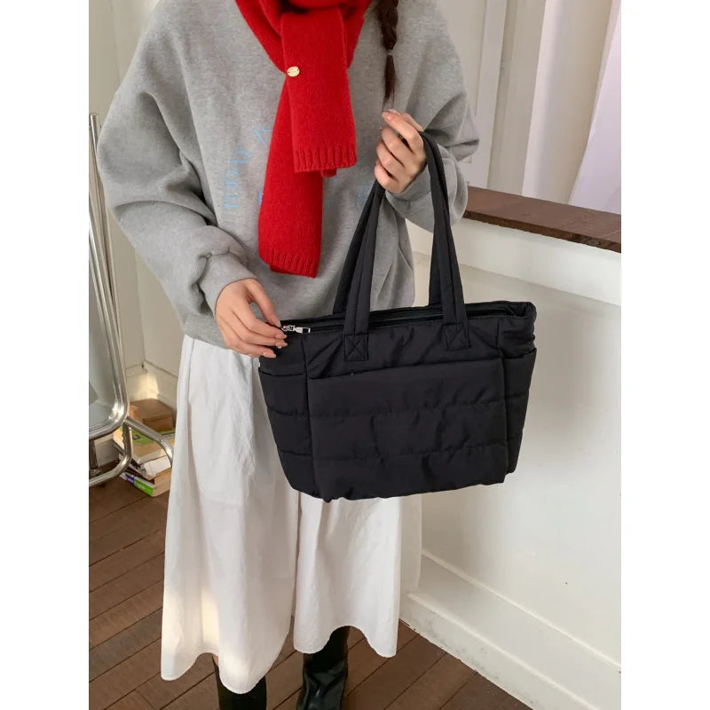 Women's Large Flannel Tote Shoulder & Crossbody Bag | Nixie Women's Tote Bag Nixie