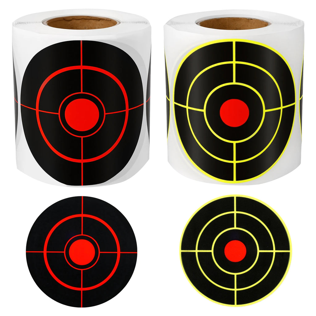 Splatter Shooting Target Stickers 75mm Self-Adhesive Bullseye 2-Roll