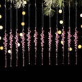 12Pcs Transparent Acrylic Christmas Hanging Ornaments Christmas Ornaments Nixie Pink-12Pcs
