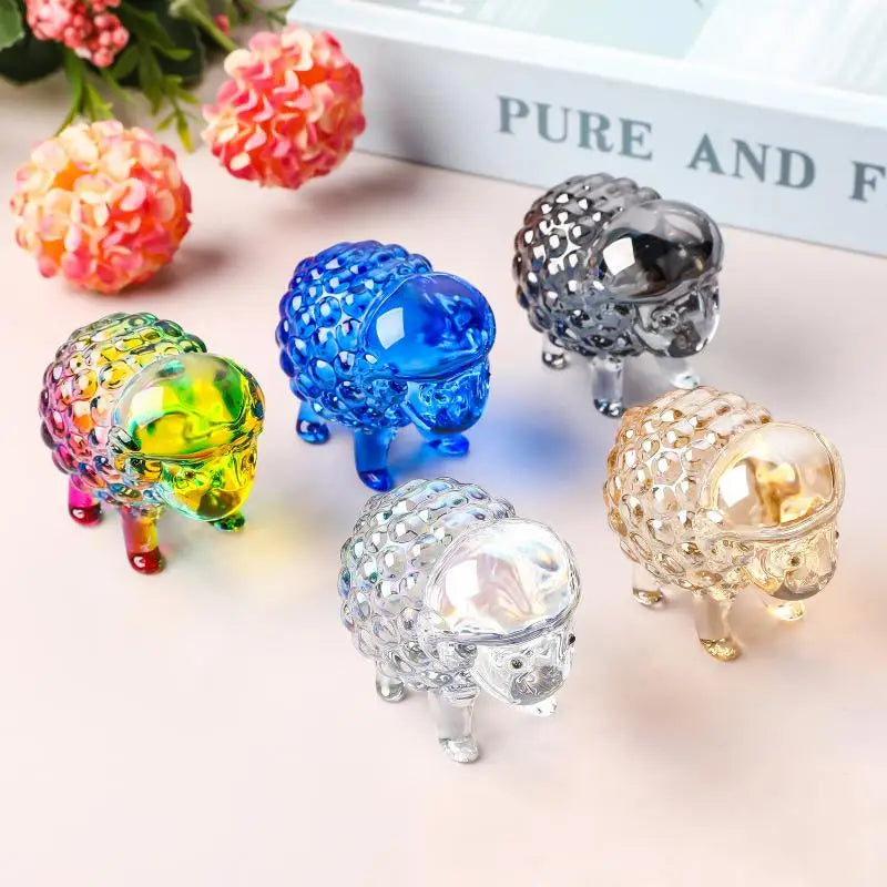 Crystal Zodiac Sheep Statue 2027 Lucky Figurine Home Decor Gift