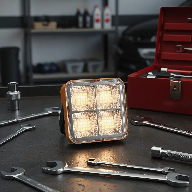 Solar Powered LED Work Light – Rechargeable Portable Floodlight
