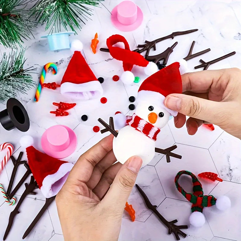 11-Piece DIY Snowman Craft Kit – Christmas Clay Ornament Set Holiday Craft Kit Nixie