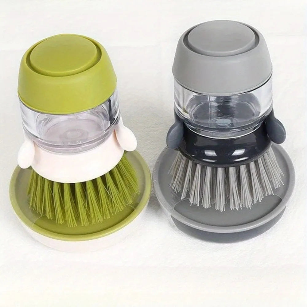 Nixie Soap Dispensing Dish Brush – Kitchen Pot Scrubber