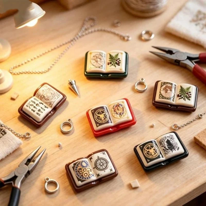 Retro Mini Resin Magic Book Charms 5/10/20PCS – DIY Jewelry Resin Jewelry Charms Nixie