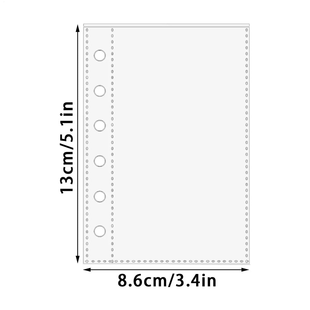 A7 6-Ring Clear Binder Sheet Protectors – 10 Pack