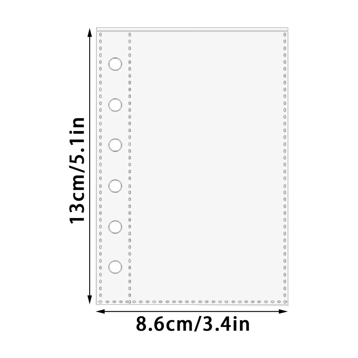 A7 6-Ring Clear Binder Sheet Protectors – 10 Pack