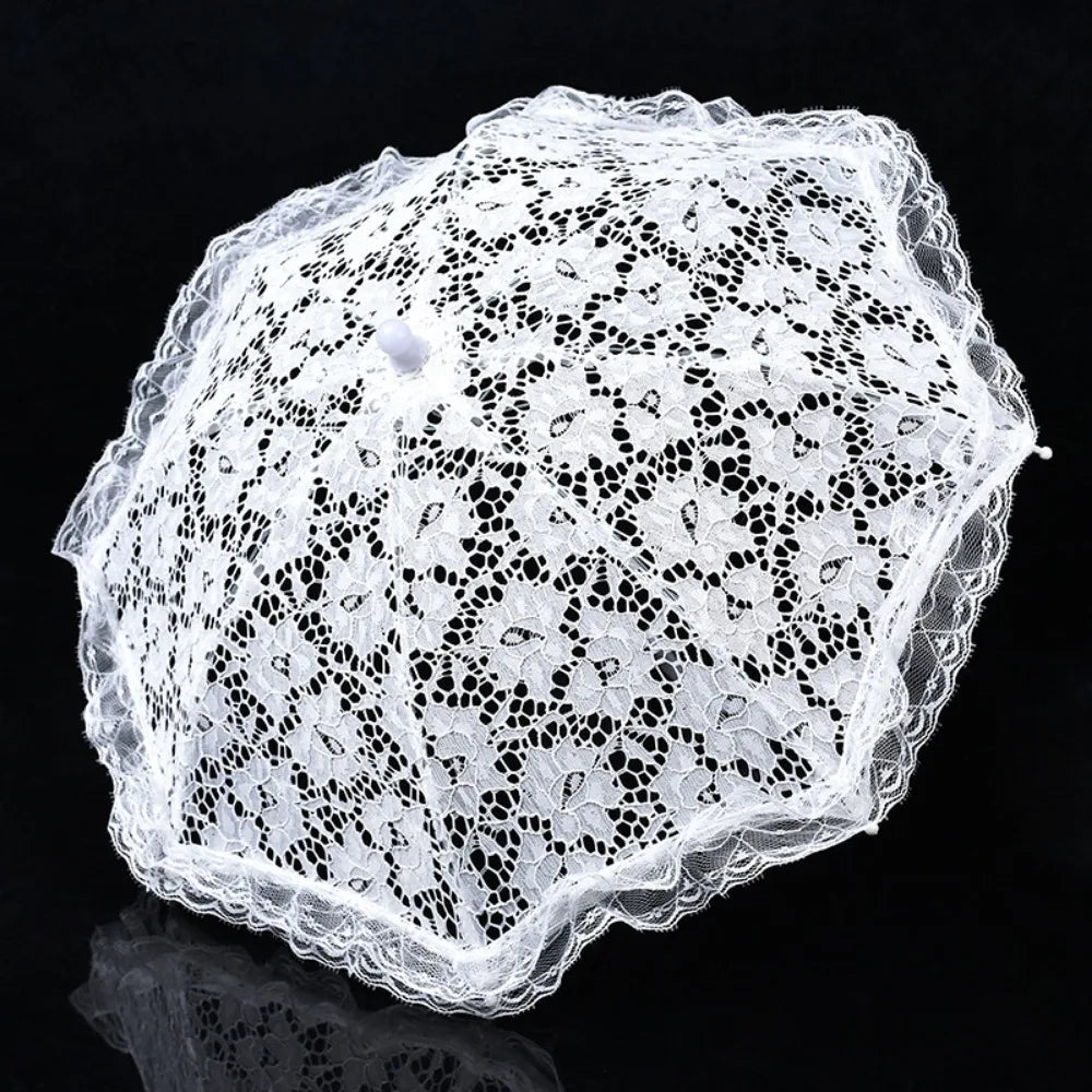 Vintage Lace Wedding Umbrella Mini Bridal Parasol Stage Prop