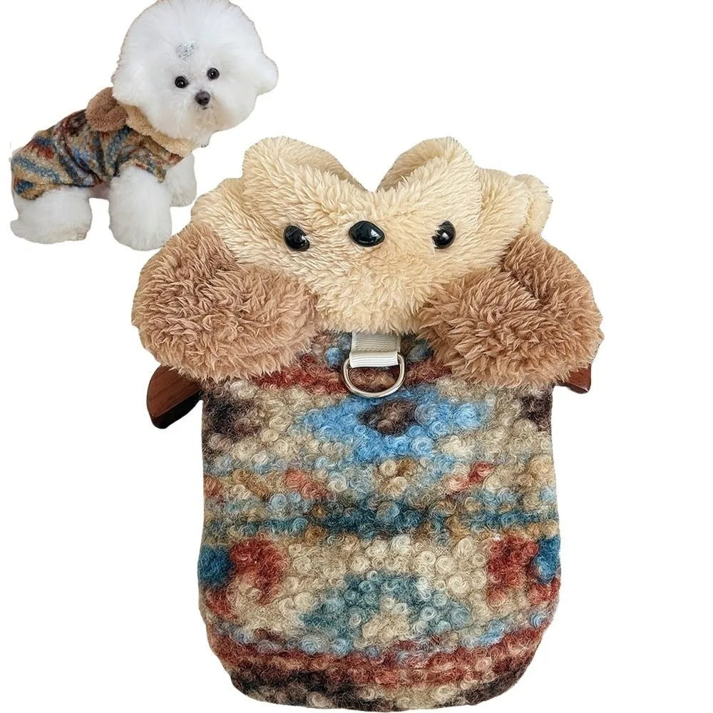 Cute Bear Winter Dog & Cat Coat – Warm Vest Jacket