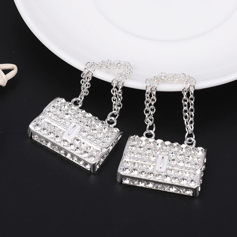 Miniature Handbag with Metal Chain for Dollhouse & Dolls Dollhouse Miniature Accessory Nixie