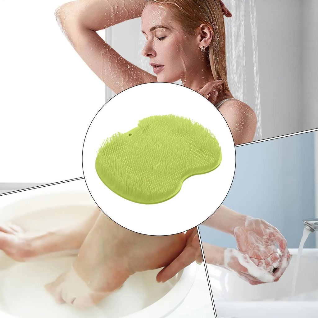 Silicone Shower Foot Scrubber Mat – Exfoliating Massage Brush Foot Scrubber Mat Nixie