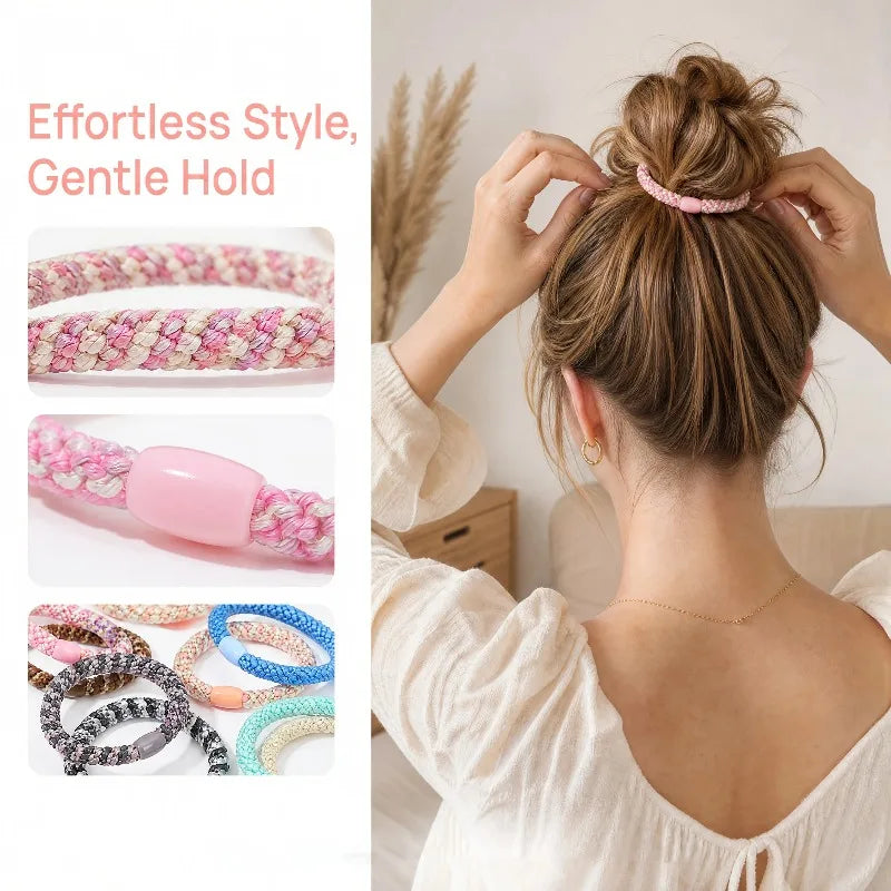 13-Pack Multicolor High-Stretch Hair Ties for Women Hair Ties Set Nixie