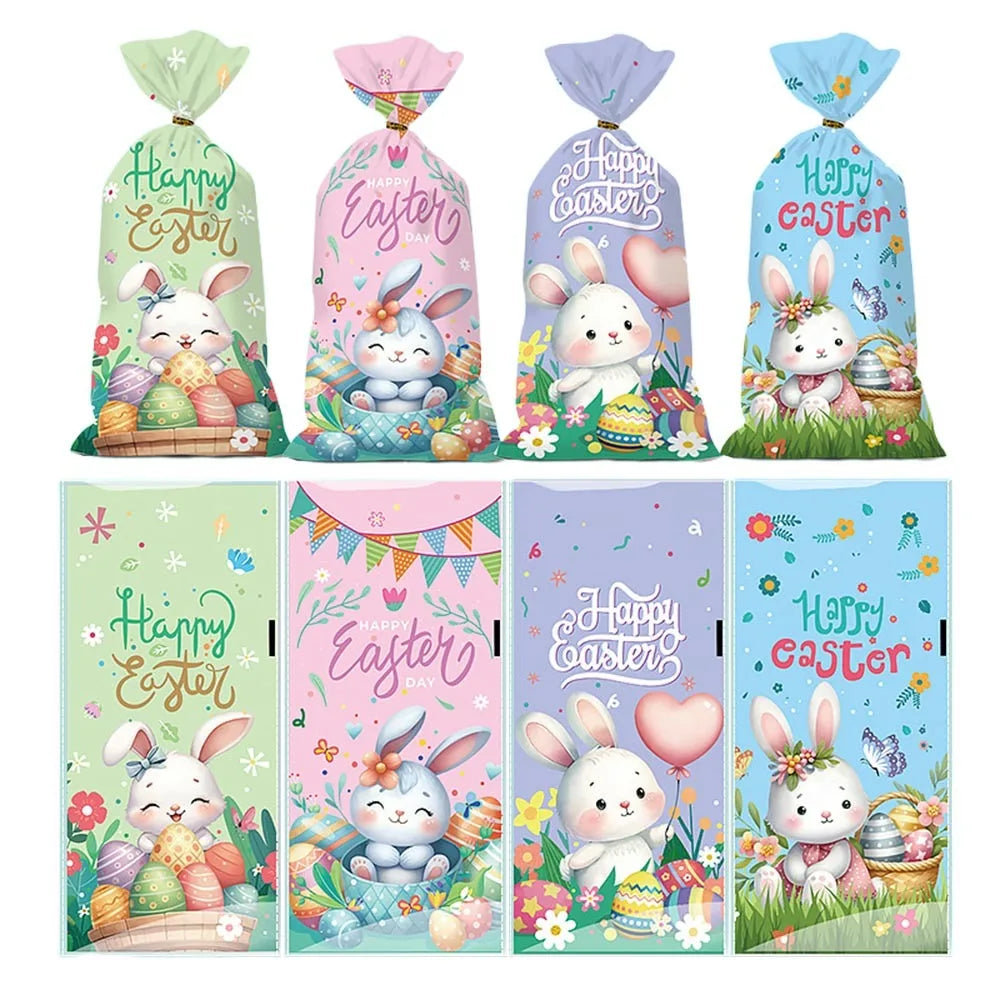 50PCS Multicolor Easter Gift Bags – Candy & Cookie Treat Pouches Easter Treat Bags Nixie 1 5x5x5cm