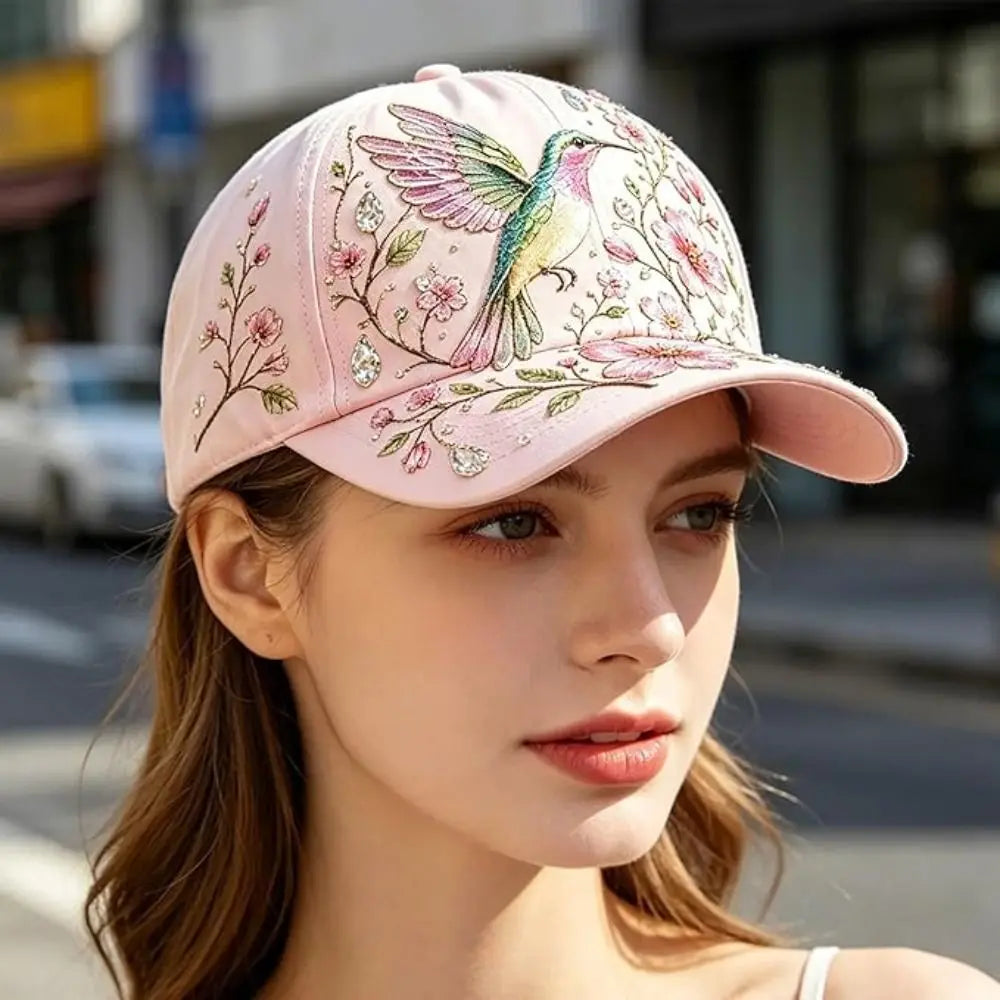 Breathable Garden Baseball Cap – Floral Embroidery Adjustable Hat Embroidered Baseball Cap Nixie
