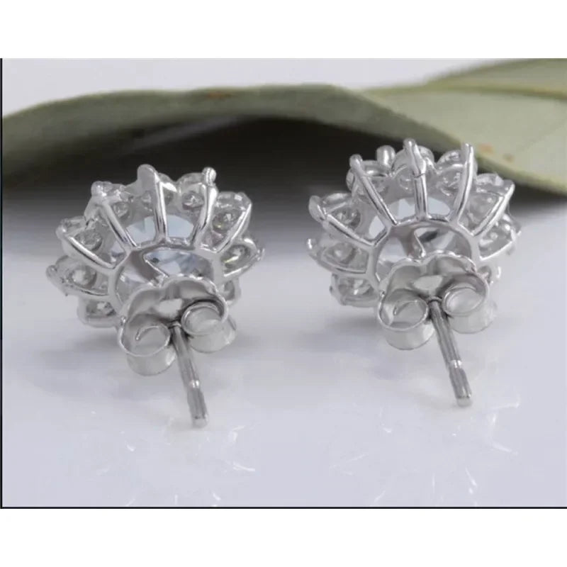 Aquamarine Blue Crystal Drop Earrings – Zinc Alloy Dangles Crystal Dangle Earrings Nixie