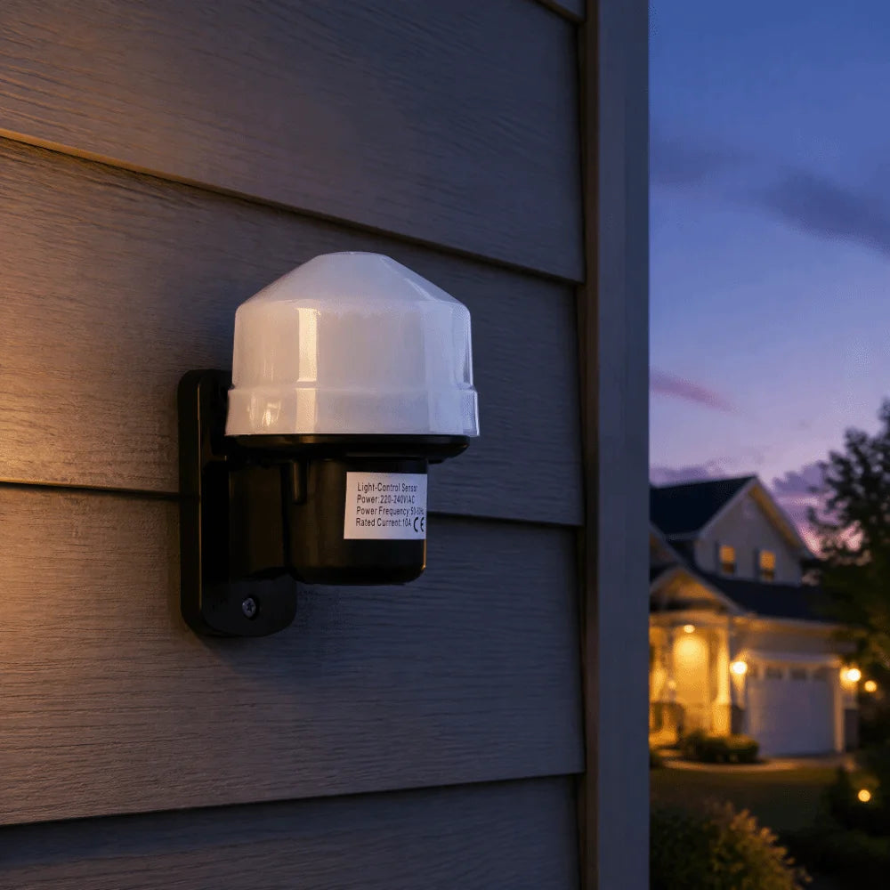 Weatherproof Photocell Light Control Switch – Outdoor Dusk to Dawn Photocell Light Switch Nixie