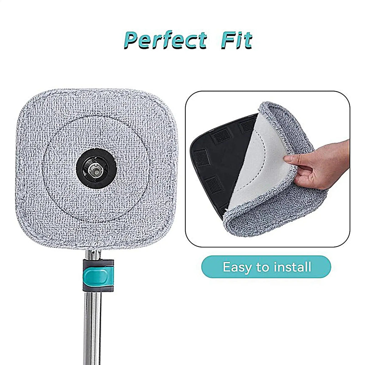 Microfiber Mop Refills 4 Pack – Square Replacement Pads
