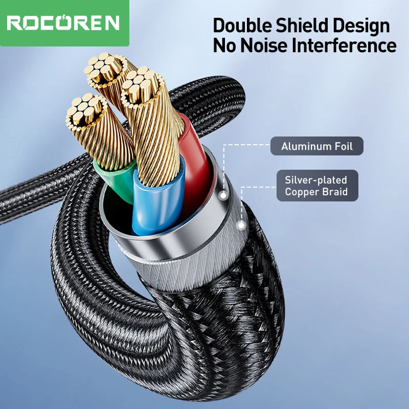 Rocoren USB-C to 3.5mm Aux Cable Adapter | Hi-Fi Audio Audio Adapter Cable Nixie