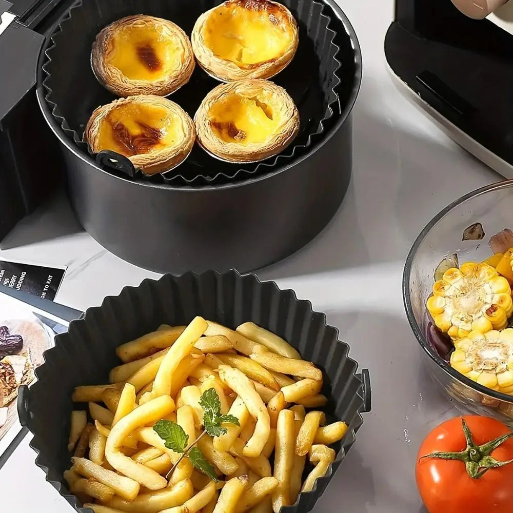 Foldable Silicone Air Fryer Liner Non-Stick Baking Tray Air Fryer Liner Nixie