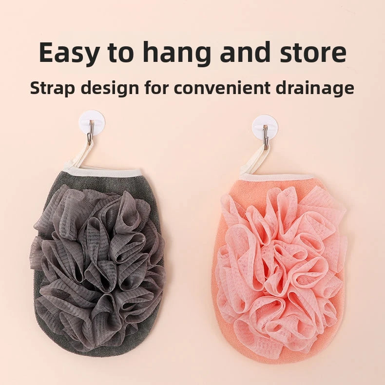 Double-Sided Exfoliating Bath Glove Body Scrubber & Massage Mitt Exfoliating Bath Glove Nixie