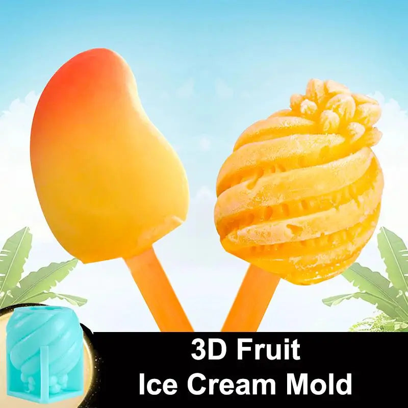 3D Fruit Silicone Mold – Ice Cream, Cake & Chocolate DIY Silicone Baking Mold Nixie