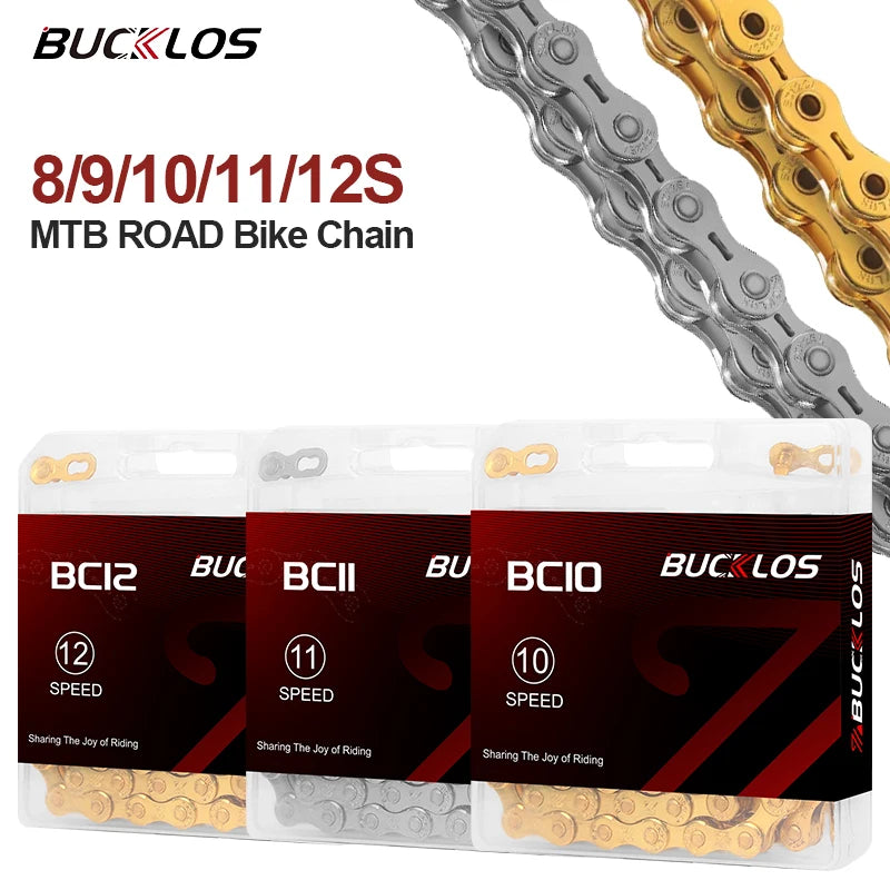 BUCKLOS Bike Chain 8/9/10/11/12 Speed MTB Road Bicycle Chain Bicycle Chain Nixie