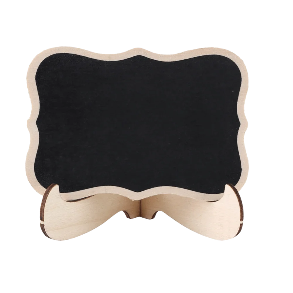 10pcs Mini Wooden Chalkboard Signs Rustic 3.35x2.44in Chalkboard Sign Set Nixie