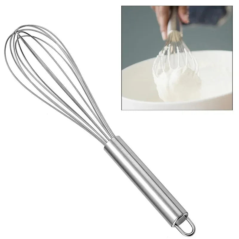 10-Inch Stainless Steel Balloon Whisk Manual Egg Beater Manual Kitchen Whisk Nixie