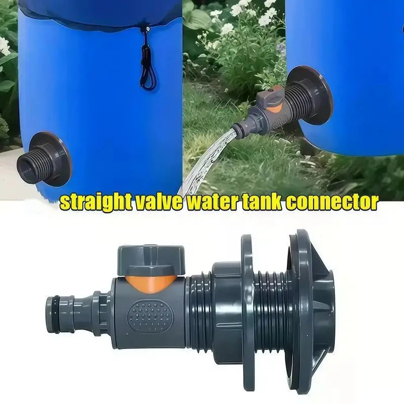 1/2-Inch PVC Tank Connector with On/Off Irrigation Valve Tank Irrigation Fitting Nixie Default Title