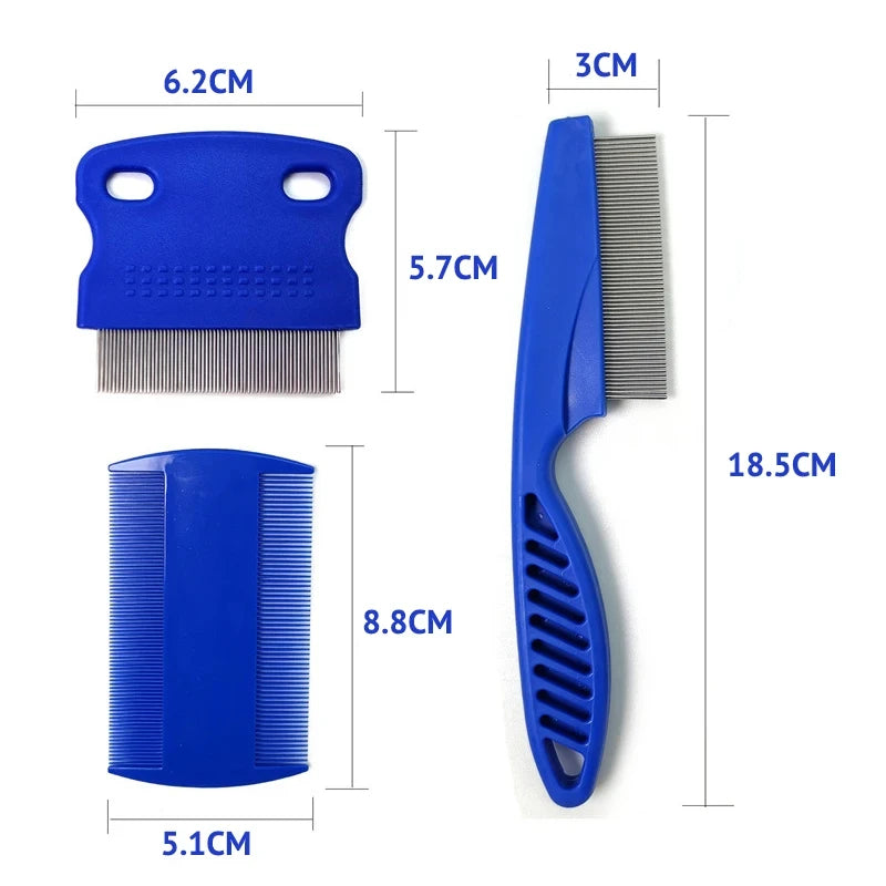 3-Piece Flea Comb Set for Cats & Dogs | Pet Grooming Combs Pet Grooming Comb Nixie