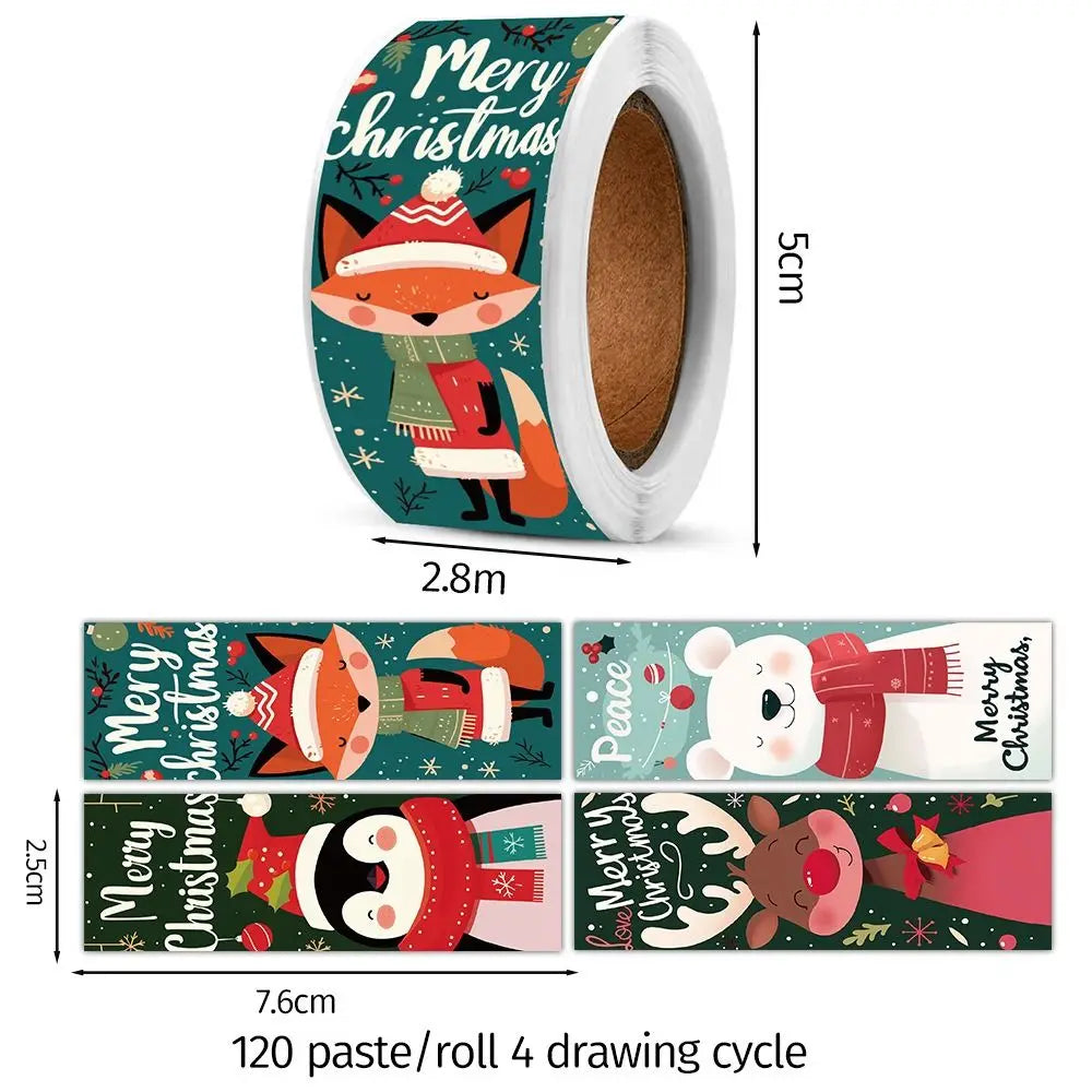 120PCS Christmas Stickers – Santa, Snowman & Xmas Gift Decals Christmas Stickers Nixie