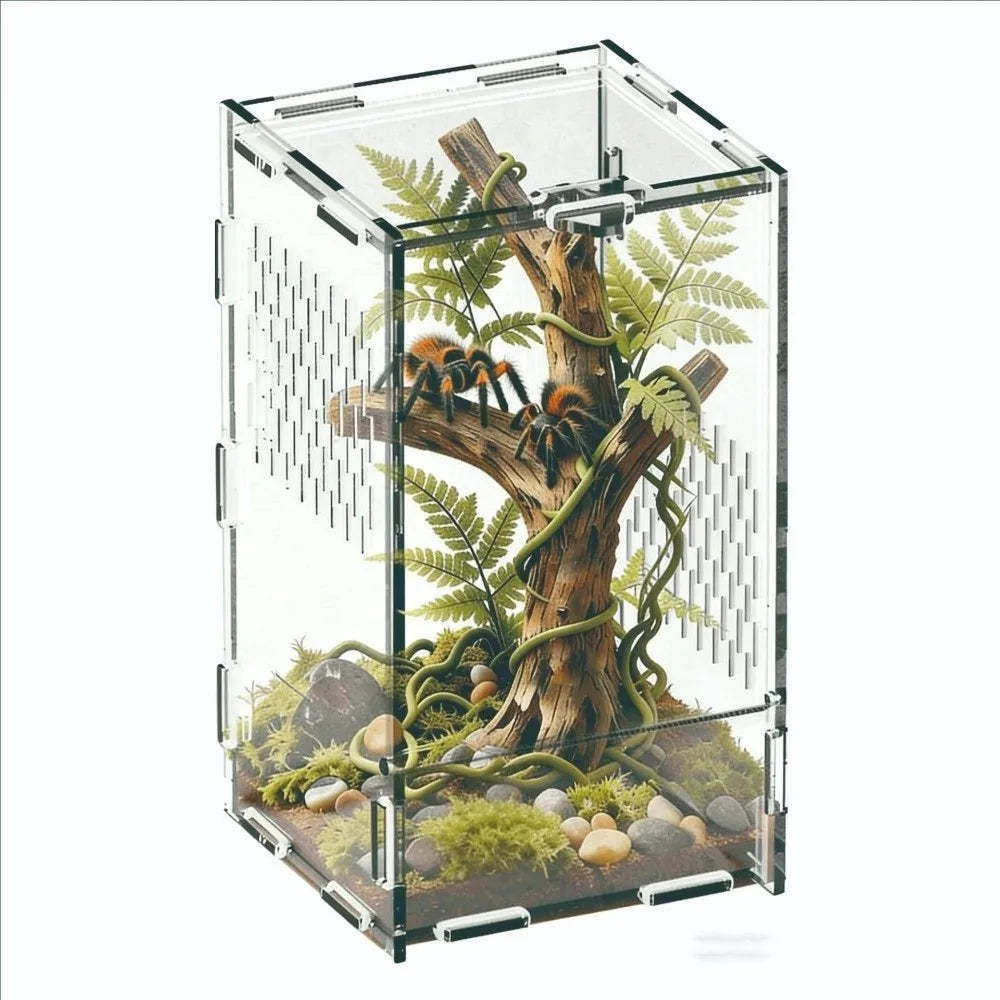 Acrylic Jumping Spider Enclosure – Escape-Proof Reptile Habitat Reptile Enclosure Nixie