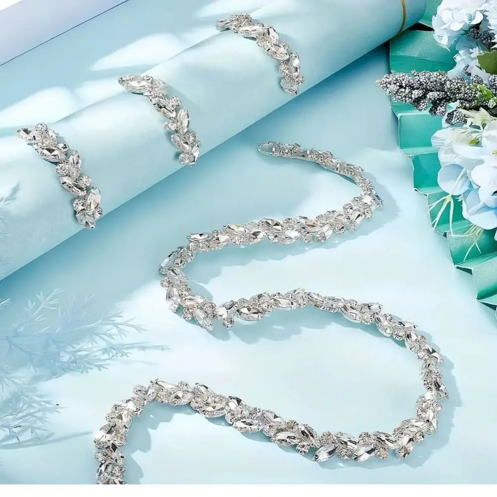 1 Yard Crystal Rhinestone Chain – DIY Diamond Trim Ribbon