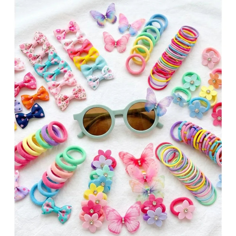 Girls Bow Hair Accessories Set – Colorful Princess Gift Girls Hair Accessories Nixie