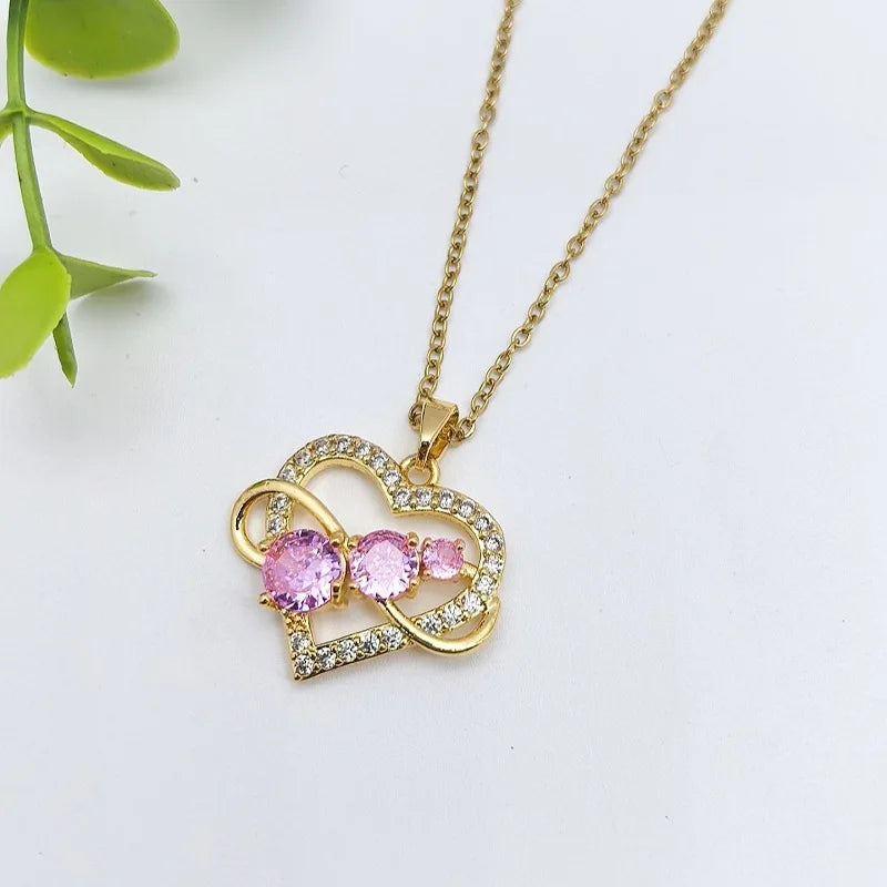 Heart Pendant Necklace for Women – Minimalist Stainless Steel Choker Pendant Necklace Nixie