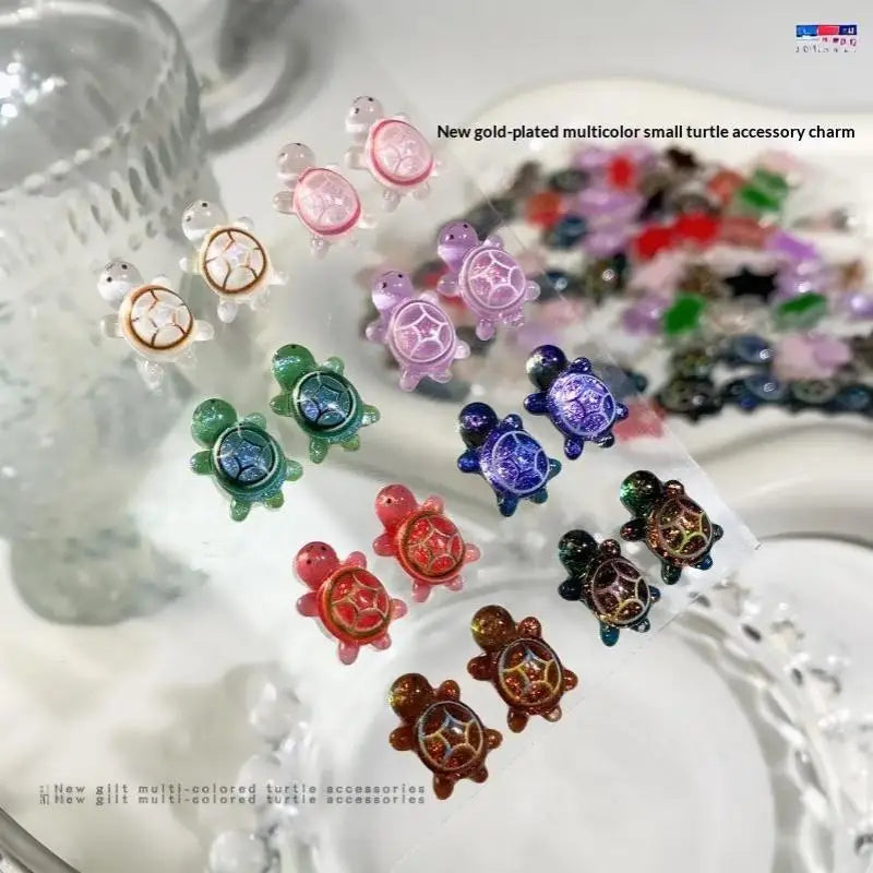 50pcs Mini Resin Turtle Figurines – DIY Fairy Garden & Crafts Resin Craft Charms Nixie